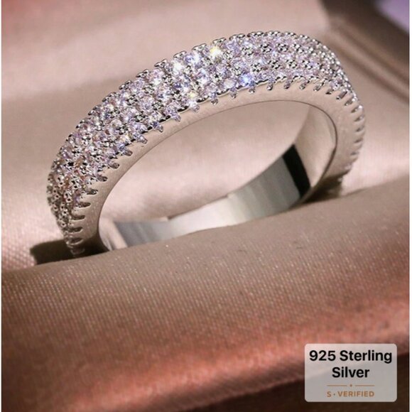 Micropave Diamond Stacked Band - Picture 1 of 5